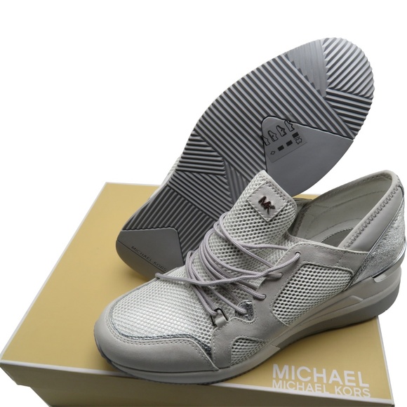 Michael Kors LIV Leather and Mesh Trainer Sneakers - Picture 1 of 7